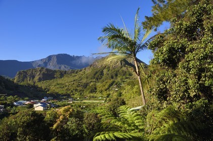 France, Ile de la Reunion, Cirque de Salazie, classé Patrimoine Mondial de l'UNESCO, le hameau de Mare à Vieille Place