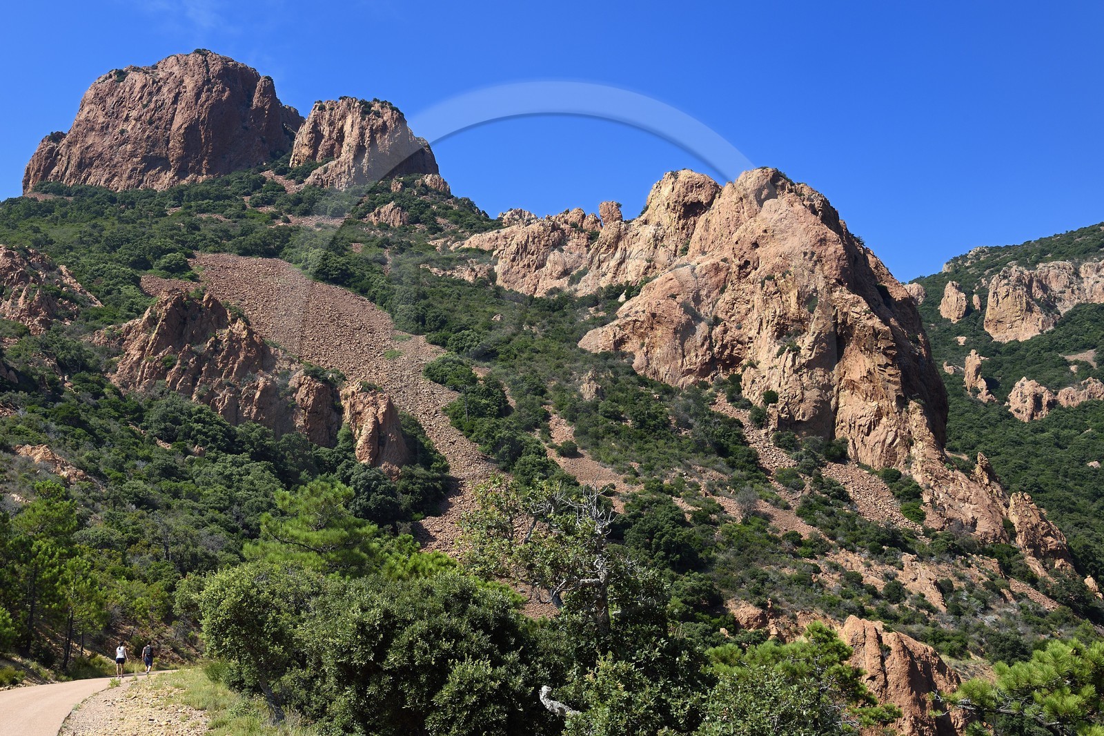 France, Var (83), Agay commune de Saint-Raphaël, massif de l'Estérel, Massif du Cap Roux