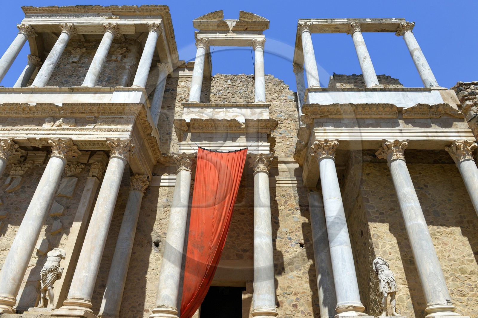 Espagne, Estrémadure, Merida, théatre romain construit par le gendre d’Auguste en 24 avant J.C., classé Patrimoine Mondial de l'UNESCO