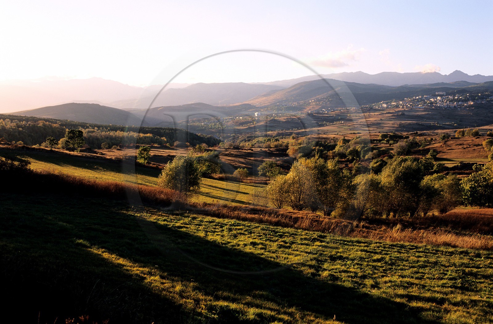 France, Pyrenees Orientales, high plateau of Cerdagne and Font Romeu at the back
