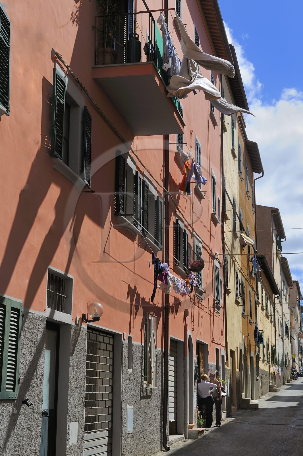 Italy, Tuscany, Elba Island, Portoferraio, a street in Old Town