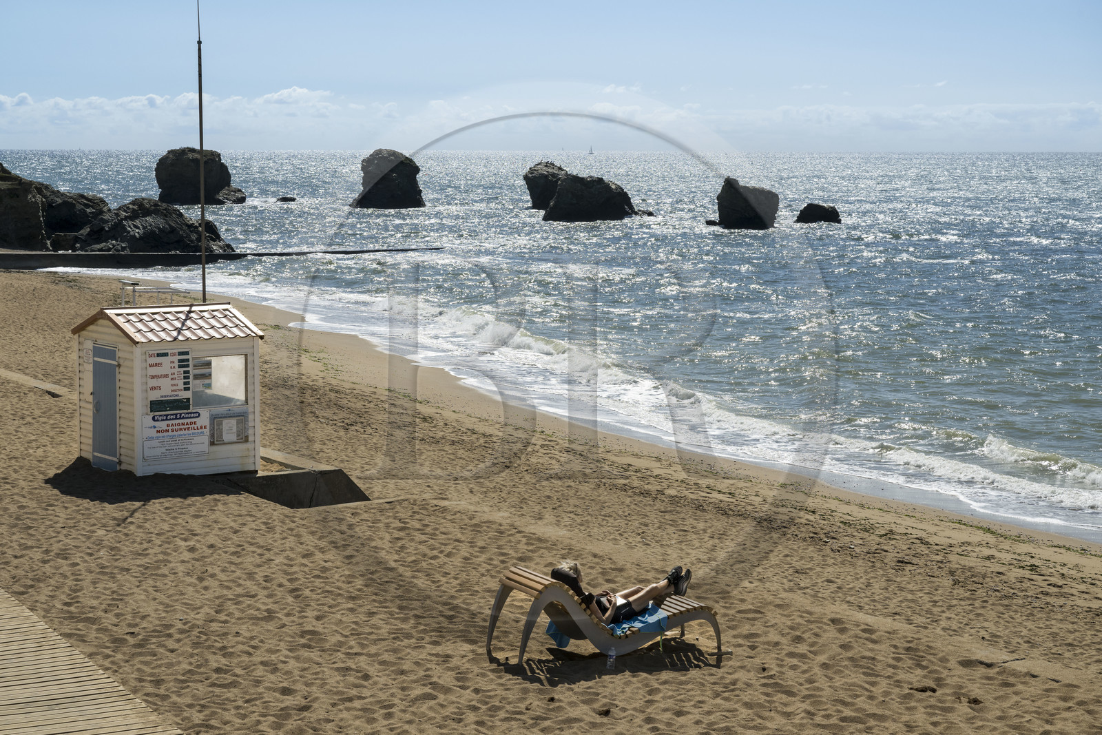 France, Vendée (85), Saint-Hilaire-de-Riez, plage des Cinq Pineaux