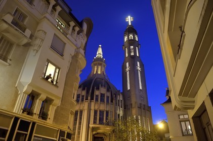 France, Allier (03), Vichy, église Notre-Dame-des-Malades et église Saint-Blaise de style art Déco par les architectes Antoine Chanet et Jean Lioger