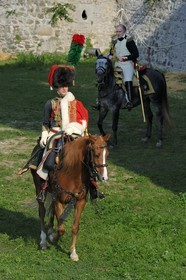 Italie, Ligurie, Sarzana, Napoleon Festival, troupes françaises de la Grande Armée, un Hussard à cheval