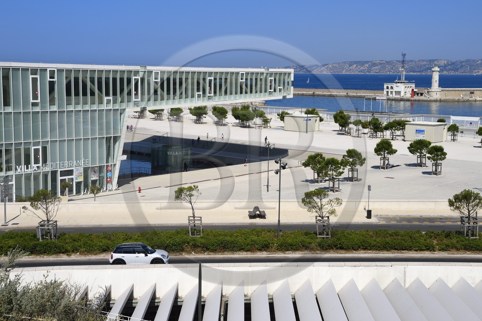 France, Bouches-du-Rhône (13), Marseille, Zone Euroméditerranée, Esplanade J4, La Villa Méditerranée de l'architecte Stefano Boeri