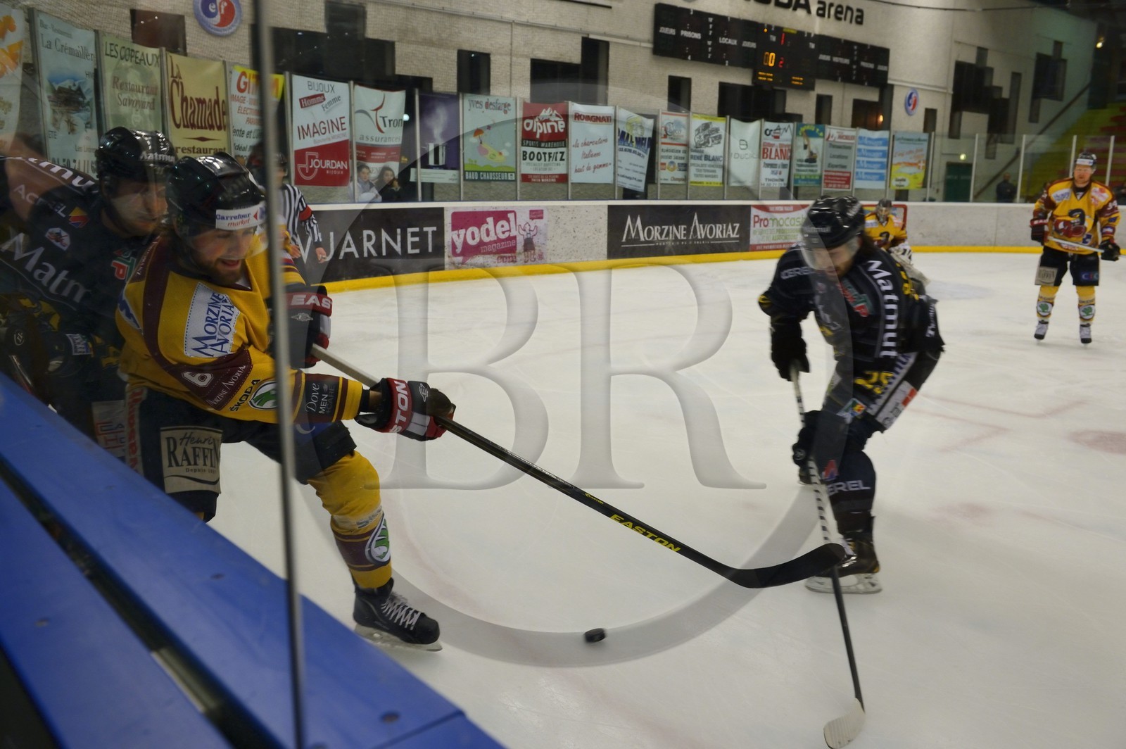 France, Haute-Savoie (74), Morzine, match de hockey sur glace du Hockey Club Morzine-Avoriaz appelé les Pingouins