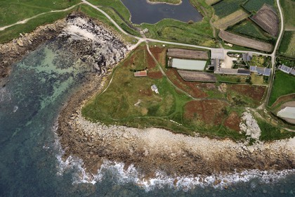 France, Finistere, Batz Island (aerial view)