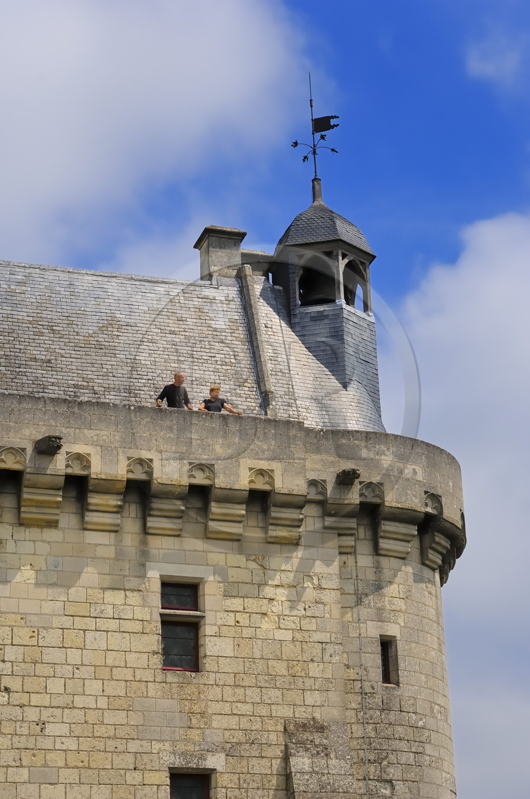 France, Indre et Loire, Loire Valley listed as World Heritage by UNESCO, Chinon, the castel and Joan of Arc (Jeanne d'Arc) Museum in the castle clock tower