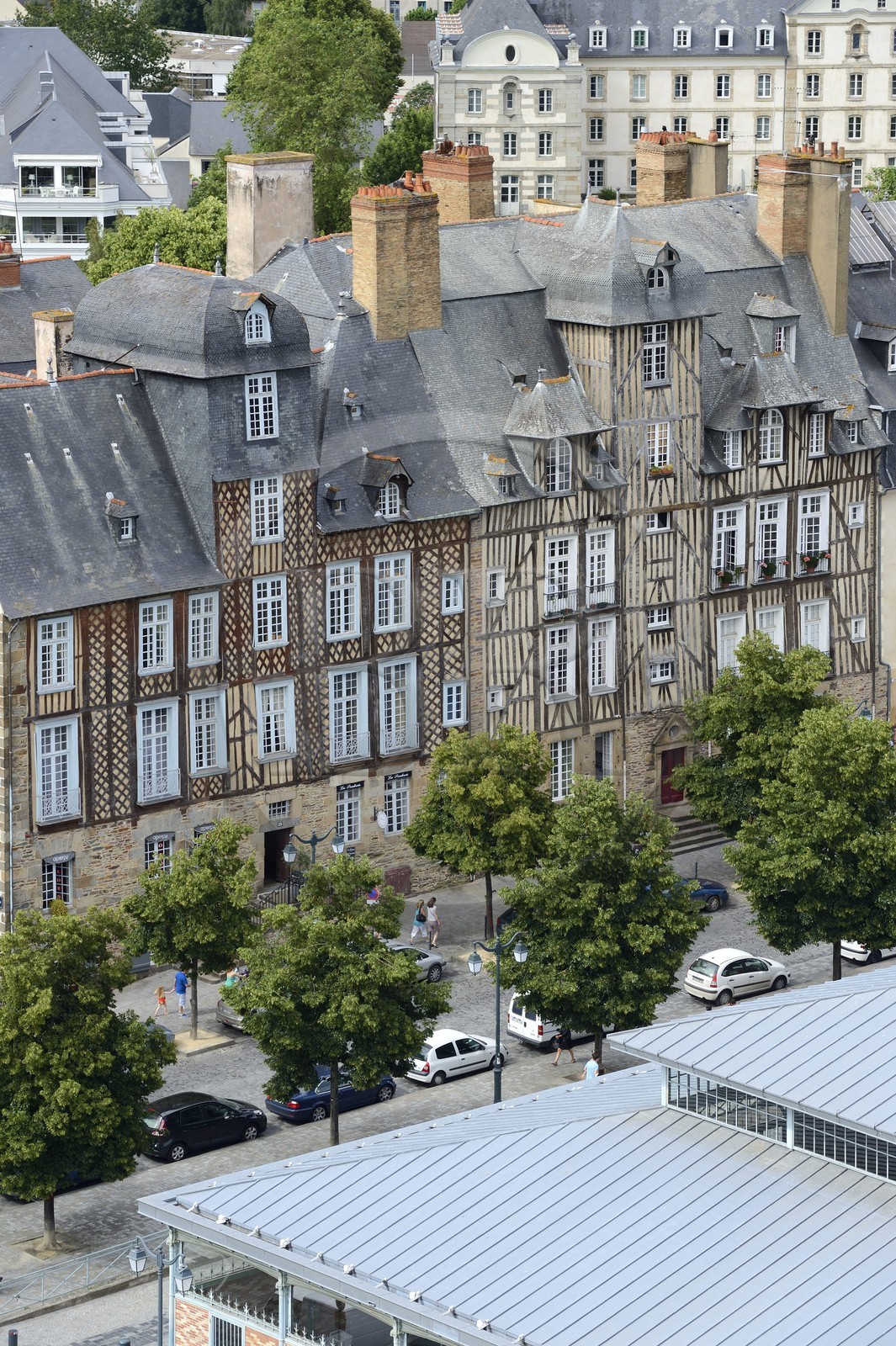 France, Ille-et-Vilaine (35), Rennes, Hotel de La Noue, maison à pans de bois place des Lices