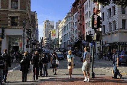 Etats-Unis, Californie, San Francisco, angle Powell et Ellis street à Union square