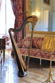 France, Yvelines (78), château de Versailles, classé Patrimoine Mondial de l'UNESCO, le domaine de Marie-Antoinette, le Petit Trianon, le Salon de Compagnie