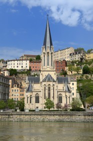 France, Rhône (69), Lyon, site historique classé Patrimoine Mondial de l'UNESCO, Vieux Lyon, l'église Saint Georges