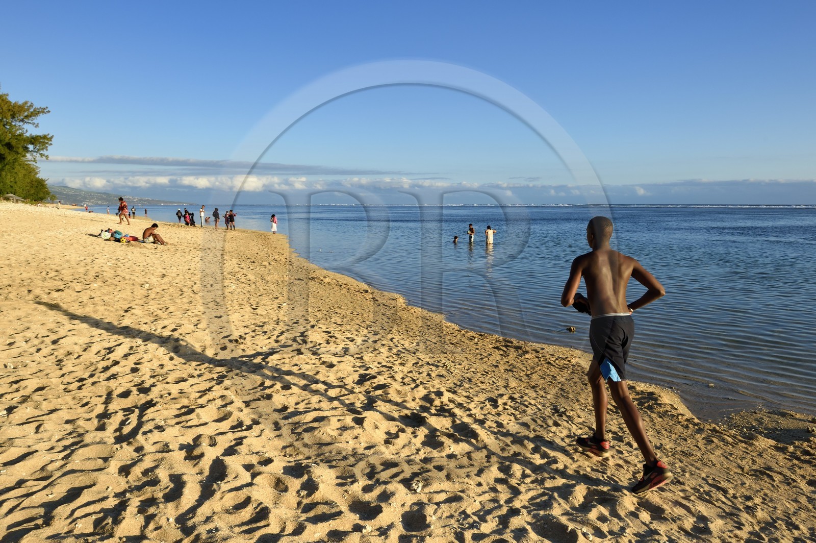 France, Reunion Island (French overseas department), West Coast, Saint Gilles les Bains lagoon beach at Ermitage les Bains