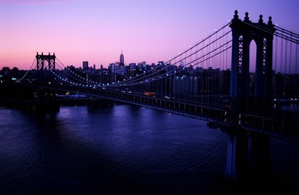 états-Unis, New York, Manhattan, le pont de Manhattan sur l' East River