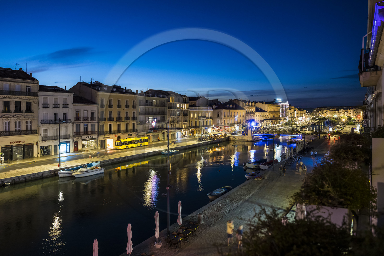 France, Hérault (34), Sète, Canal royal dans le Cadre royal