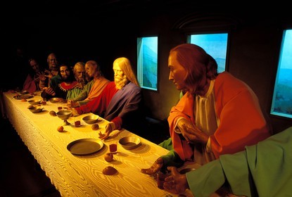 France, Hautes-Pyrénées (65), Lourdes, la Cène du musée Grévin de Lourdes