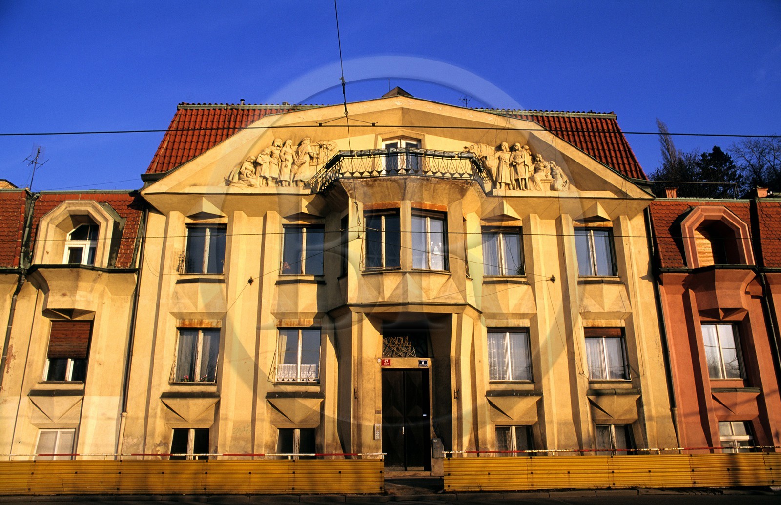 Czech Republic, Prague, Vysehrad, house for three families by the architect J. Chochol in Rasinovo Nabrezi street