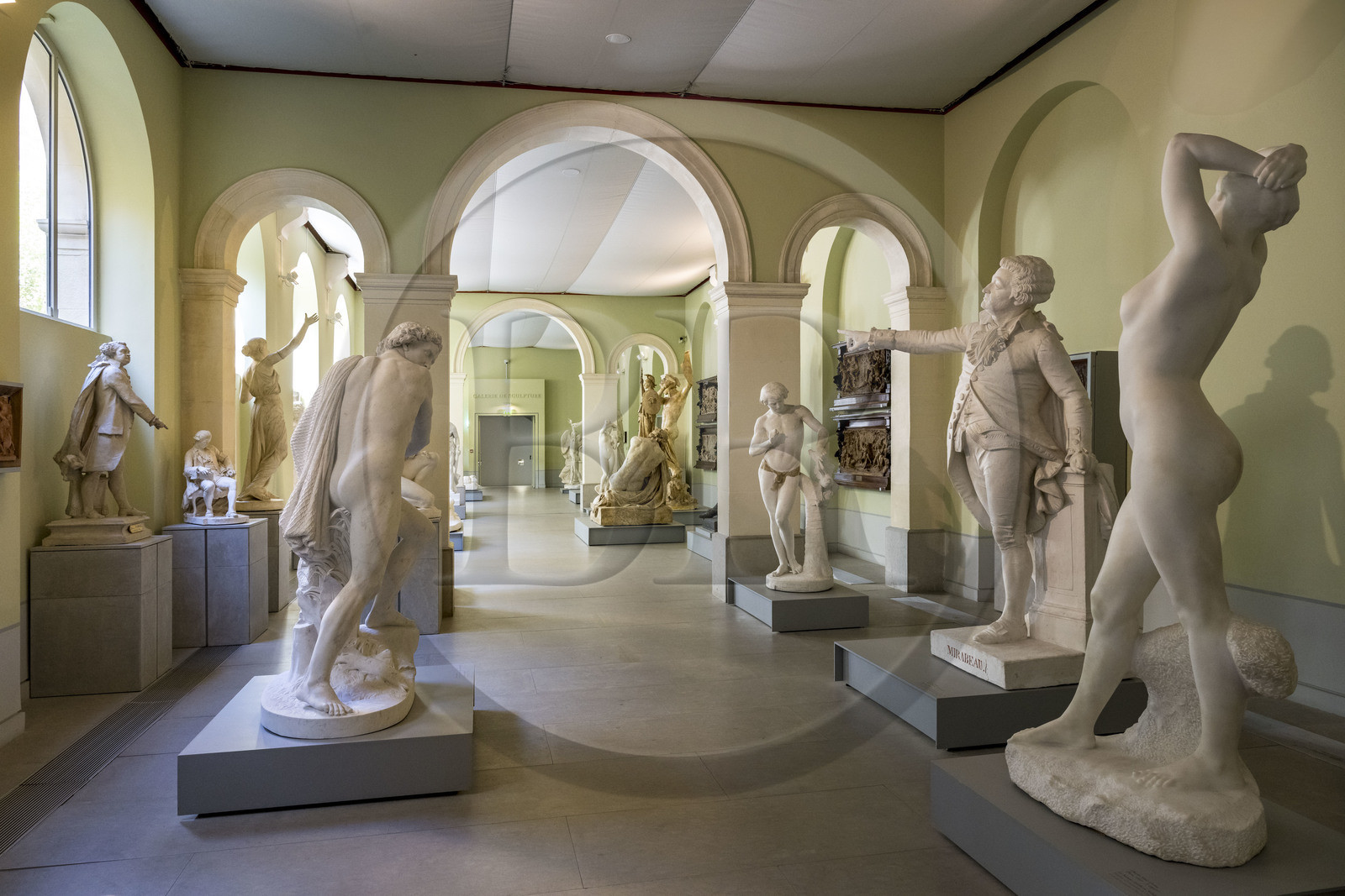 France, Bouches-du-Rhône (13), Aix en Provence, musée Granet, galerie des sculptures dont une statue de Mirabeau