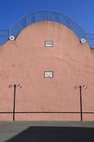 France, Pyrenees Atlantiques, Basque Country coast, Bidart, the Petit Fronton of the main square