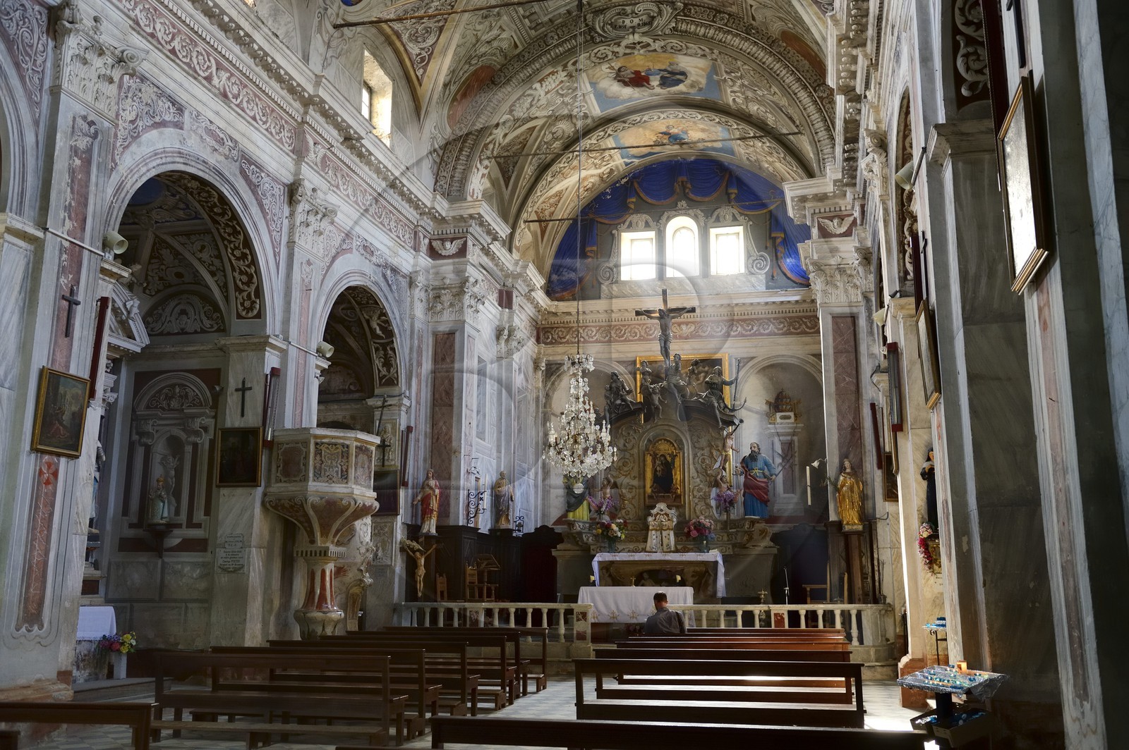 France, Haute Corse, Castagniccia, Piedicroce, Saint Peter and Saint Paul church (Saint-Pierre-et-Saint-Paul)