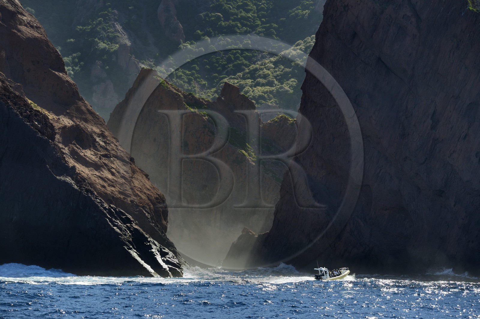 France, Corse-du-Sud (2A), Golfe de Porto, classé Patrimoine Mondial de l'UNESCO, Réserve naturelle de Scandola