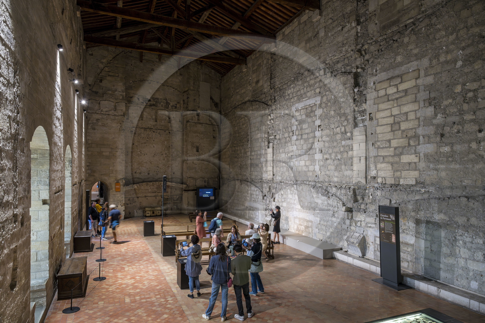 France, Vaucluse, Avignon, Palais des Papes (Palace of the Popes) listed as World heritage by UNESCO, Parement room, antechamber of the Pope's apartment