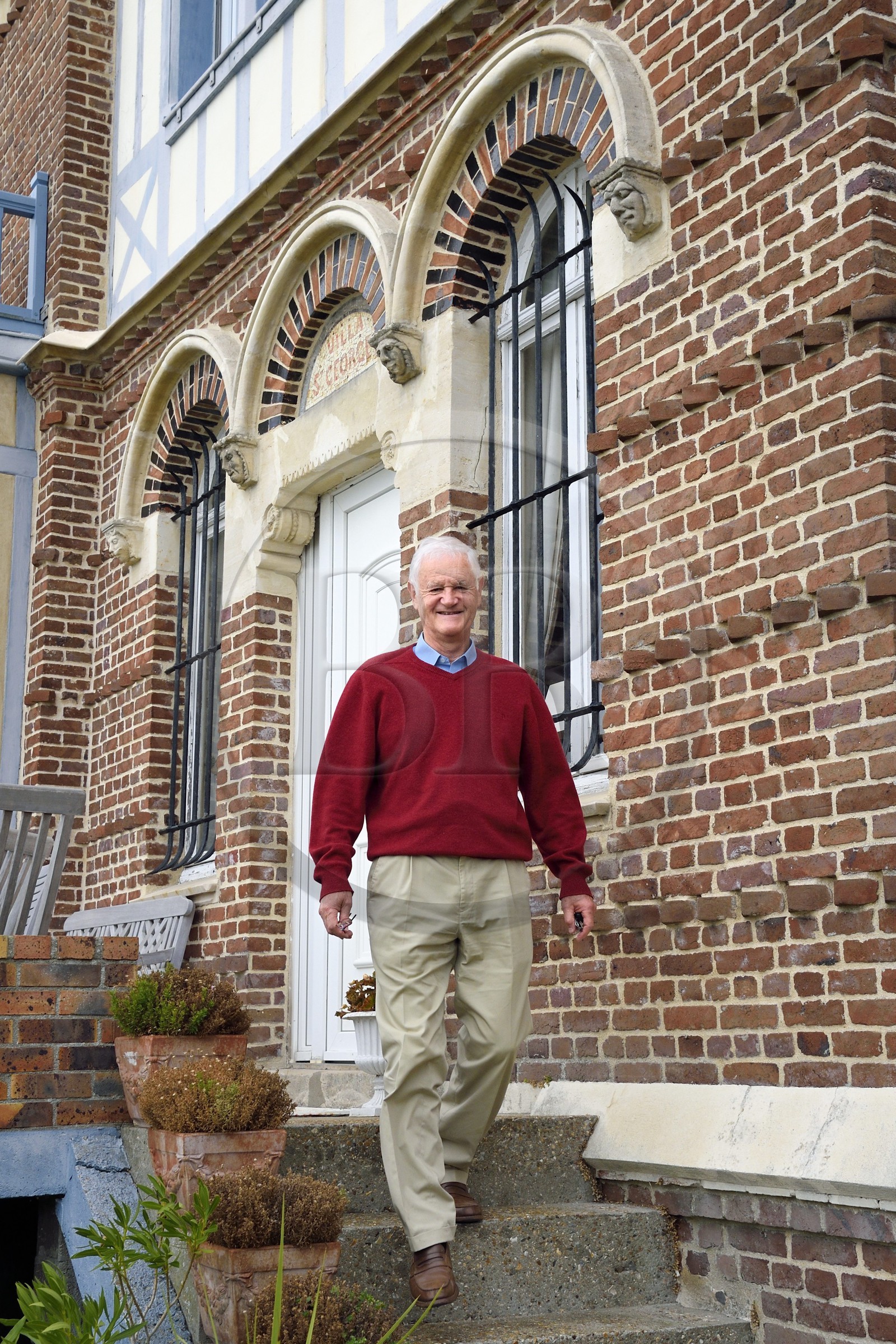 France, Seine Maritime, the town of Sainte Adresse in the neibourhood of Le Havre, Remy Dufour vice president of the association for the safeguarding of the heritage of Saint-Adresse