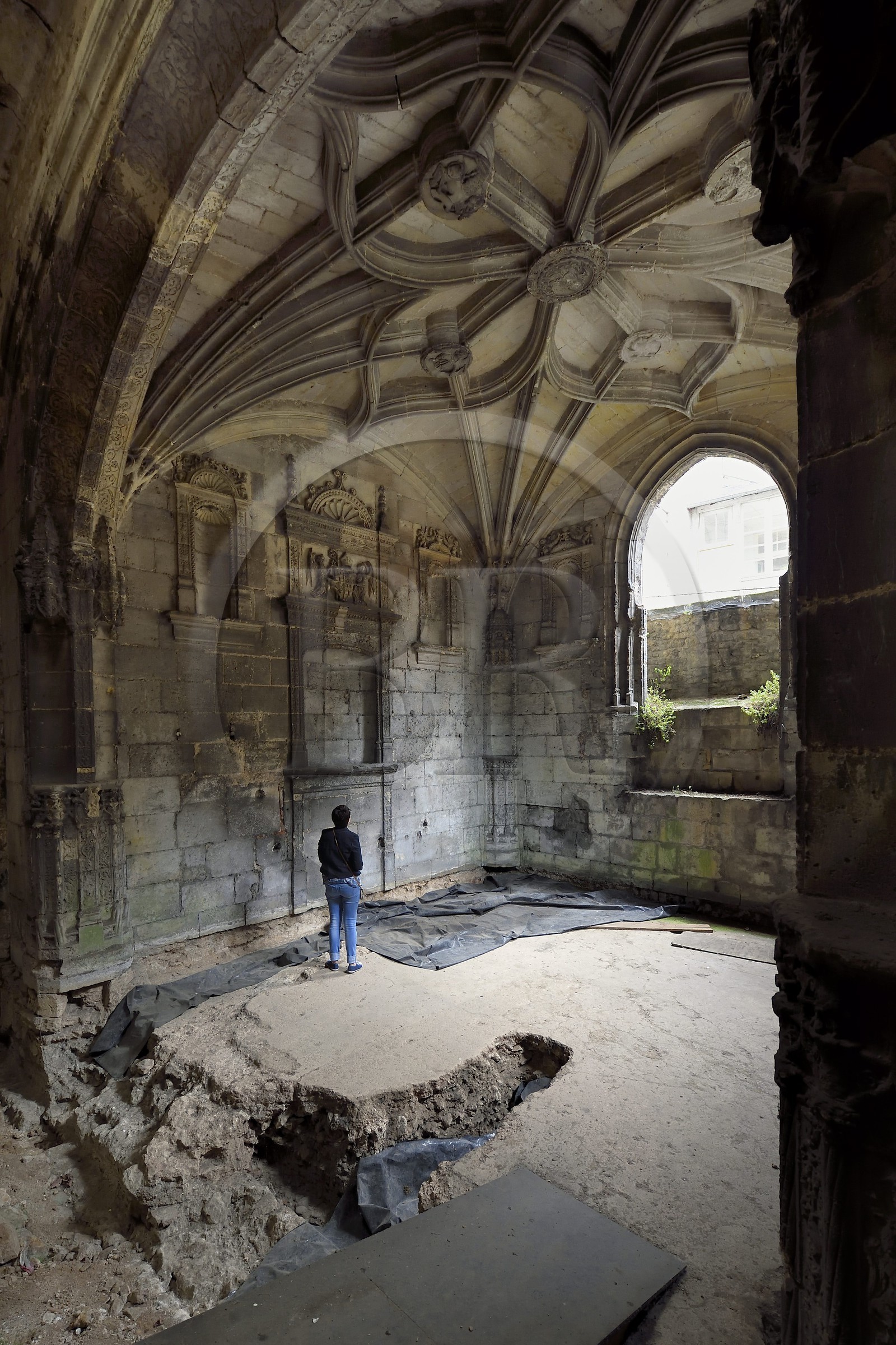 France, Dordogne (24), Périgord Blanc, Périgueux, quartier de la Cité dit de Vésone, couvent Sainte-Marthe, la chapelle l'ancien palais épiscopal, chapelle Saint-Jean-Baptiste