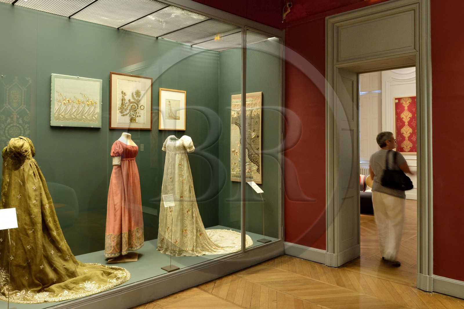 France, Rhône (69), Lyon, site historique classé Patrimoine Mondial de l'UNESCO, musée des Tissus et des Arts décoratifs, salle de la soierie lyonnaise sous le Premier Empire