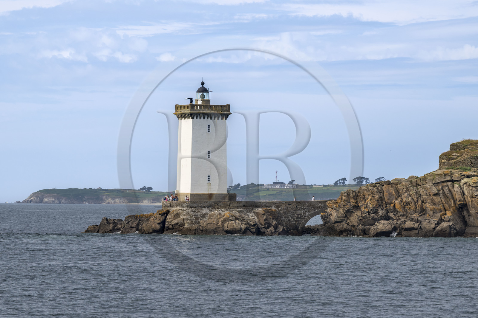 France, Finistère, Le Conquet, Kermorvan peninsula, the Kermorvan lighthouse built in 1849