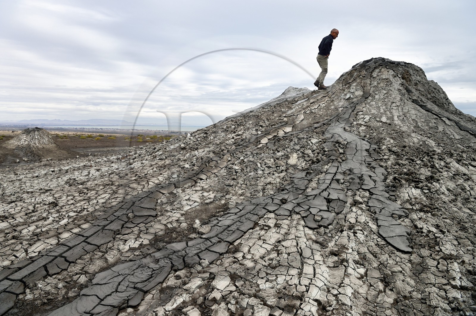 Azerbaijan, Gobustan, Gobustan National Park, Mud volcanoes