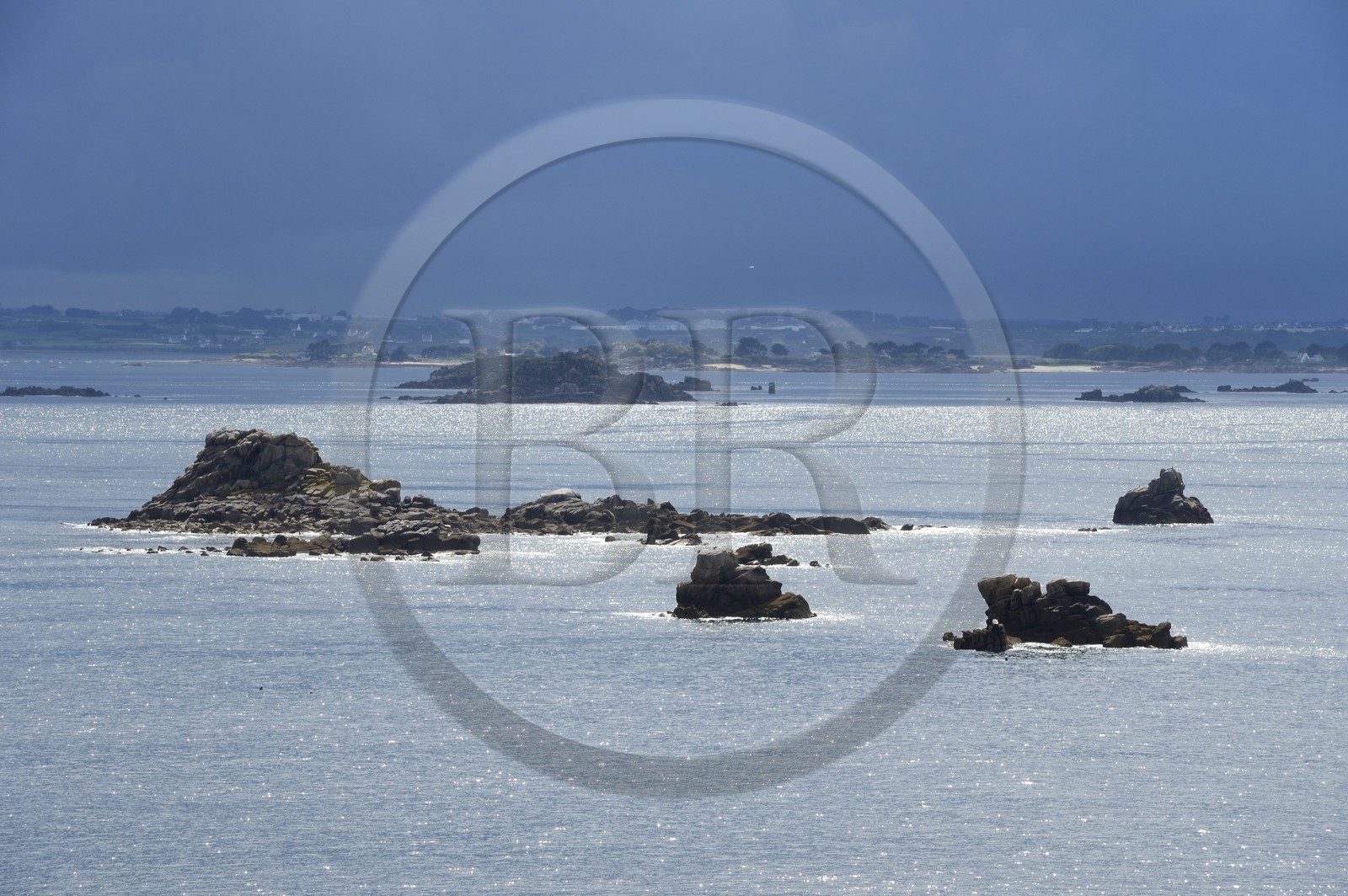 France, Finistère (29), Baie de Morlaix vue depuis la Pointe de Diben