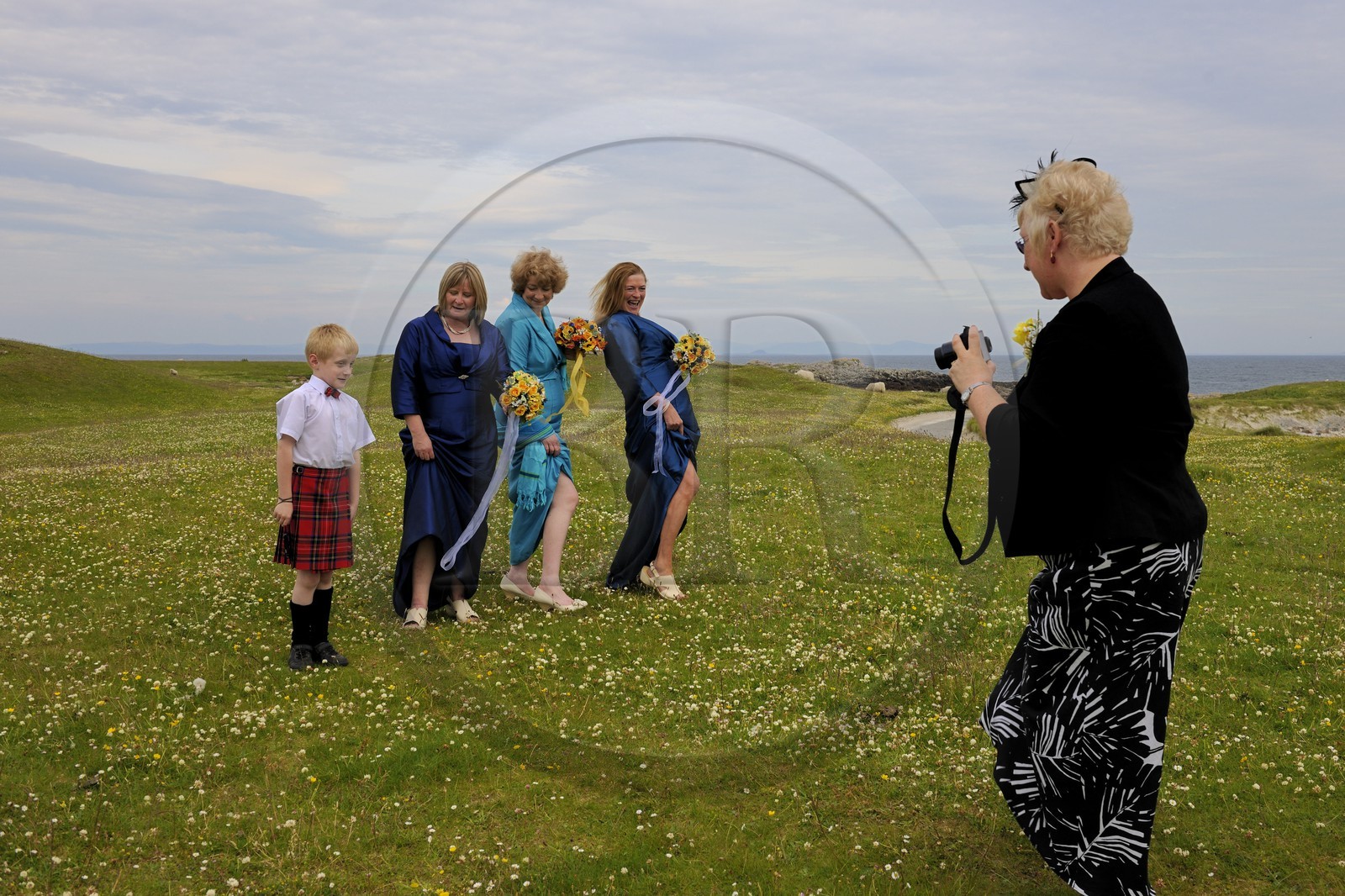 Royaume-Uni, Ecosse, Hébrides intérieures, Ile de Tiree, mariage traditionnel à Scarinish