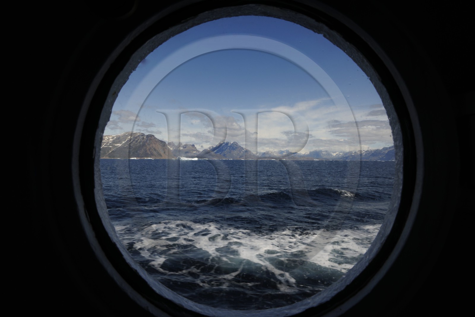 Greenland, Southern Region, cruise ship Princess Danae passing by Farvel (Farewell) Cape