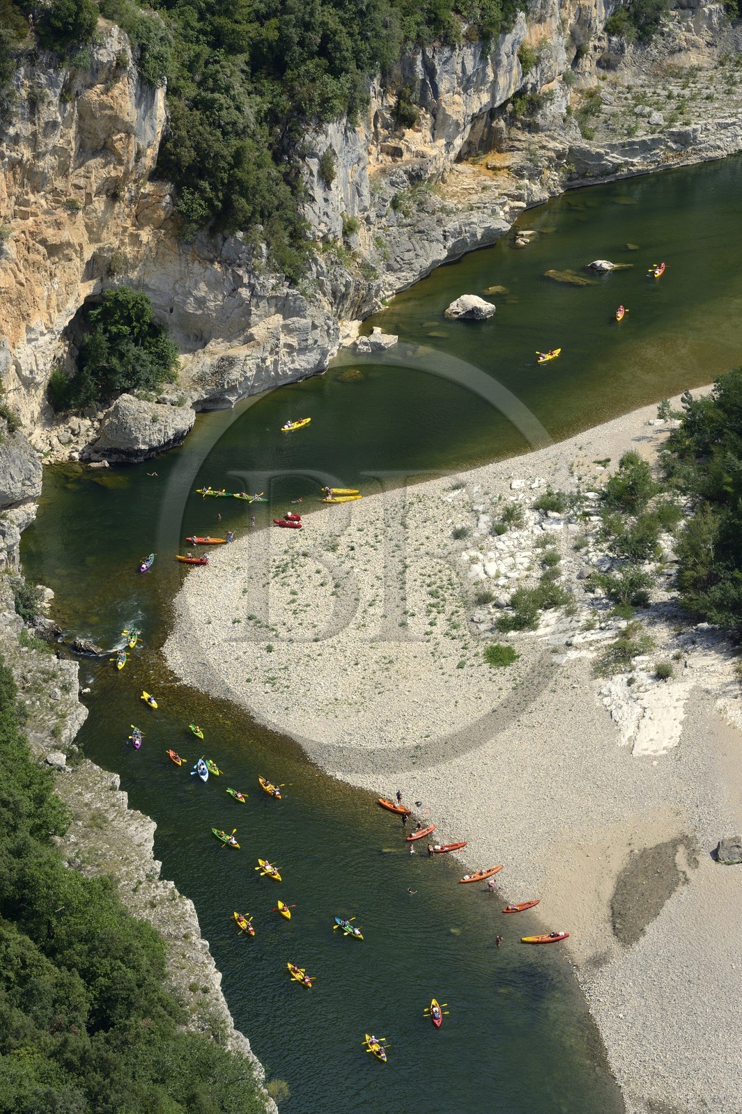 France, Ardèche (07), gorges de l'Ardèche, longue de 30 km, de Vallon Pont d'Arc à Saint Martin d'Ardèche