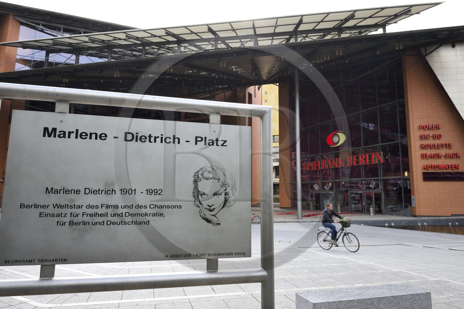 Allemagne, Berlin, Marlene Dietrich Platz, le Spielbank casino