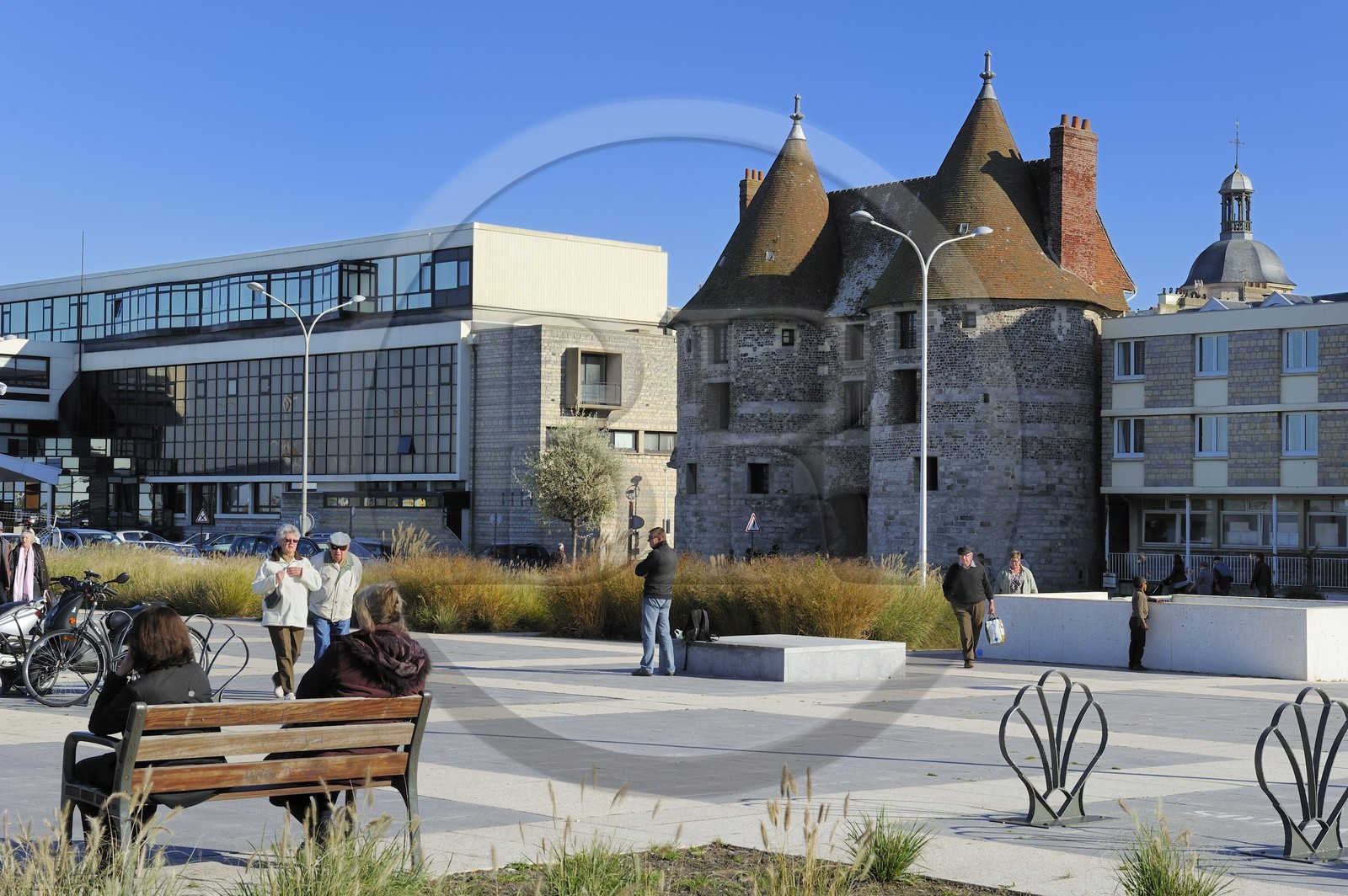 France, Seine-Maritime (76), Dieppe, porte de la ville dite Les Tourelles vestige de l'enceinte médiévale