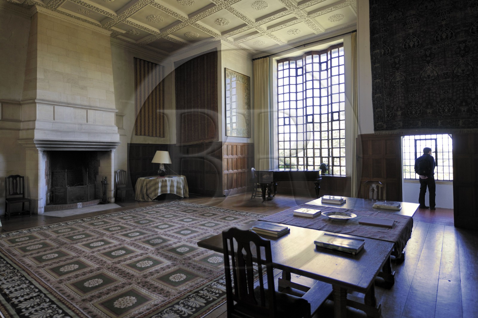 France, Seine-Maritime (76), Varengeville-sur-Mer, manoir du domaine Le Bois des Moutiers, le grand salon