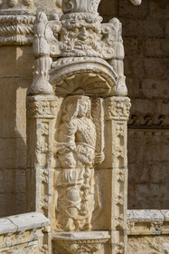 Portugal, Lisbonne, Bélem, Monastere des Hiéronymites (Mosteiro dos Jerónimos), classé Patrimoine Mondial de l'UNESCO, le cloitre