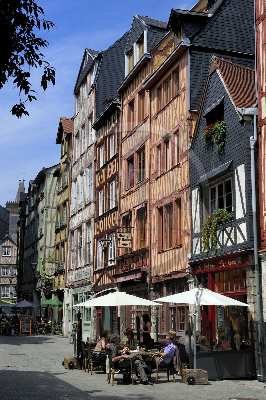 France, Seine Maritime, Rouen, the medieval street Martainville beside the St Maclou church