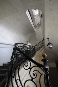 France, Loire-Atlantique (44), Nantes, escalier d'une maison d'armateur sur l'Ile Feydeau