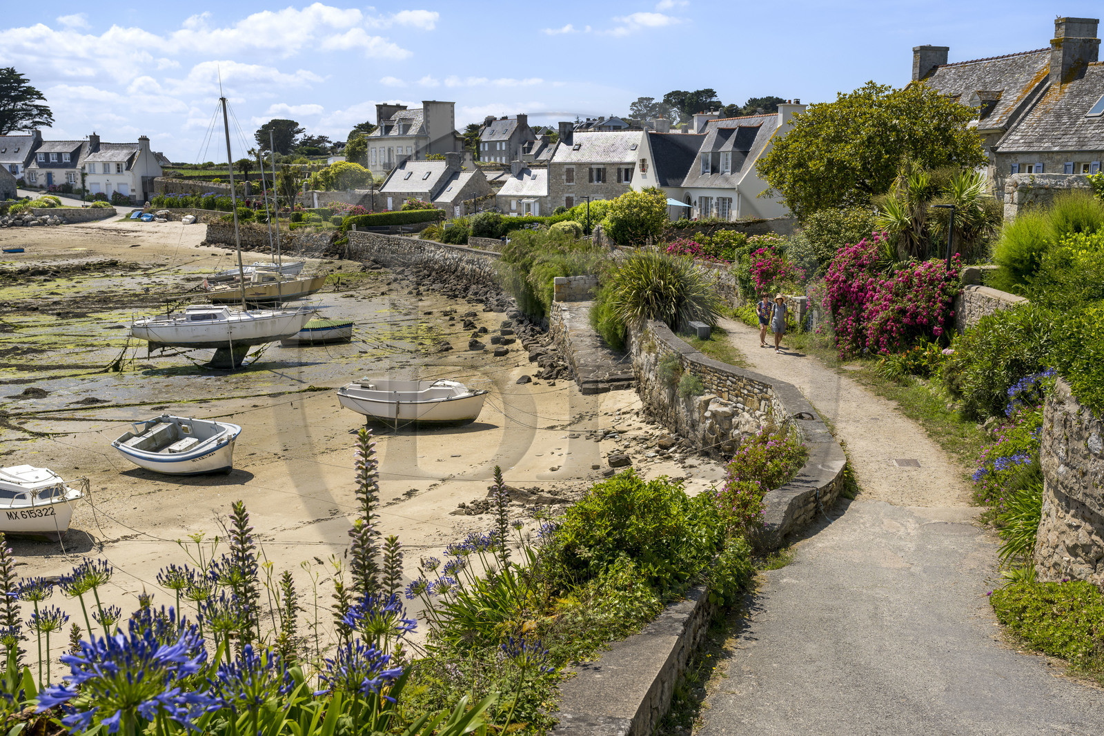 France, Finistère, Ponant Islands, Ile de Batz (Batz Island), Porz an Eog, former schooner port