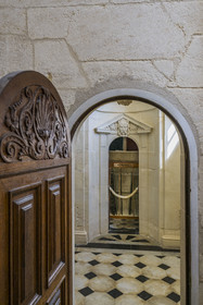 France, Gironde (33), le Verdon-sur-Mer, phare de Cordouan, classé Patrimoine Mondial de l'UNESCO, l'appartement du roi (1er étage)