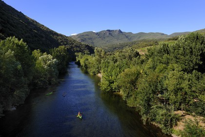 France, Hérault (34), vallée de l' Orb à Ceps, descente en canoë-kayak de la rivière Orb