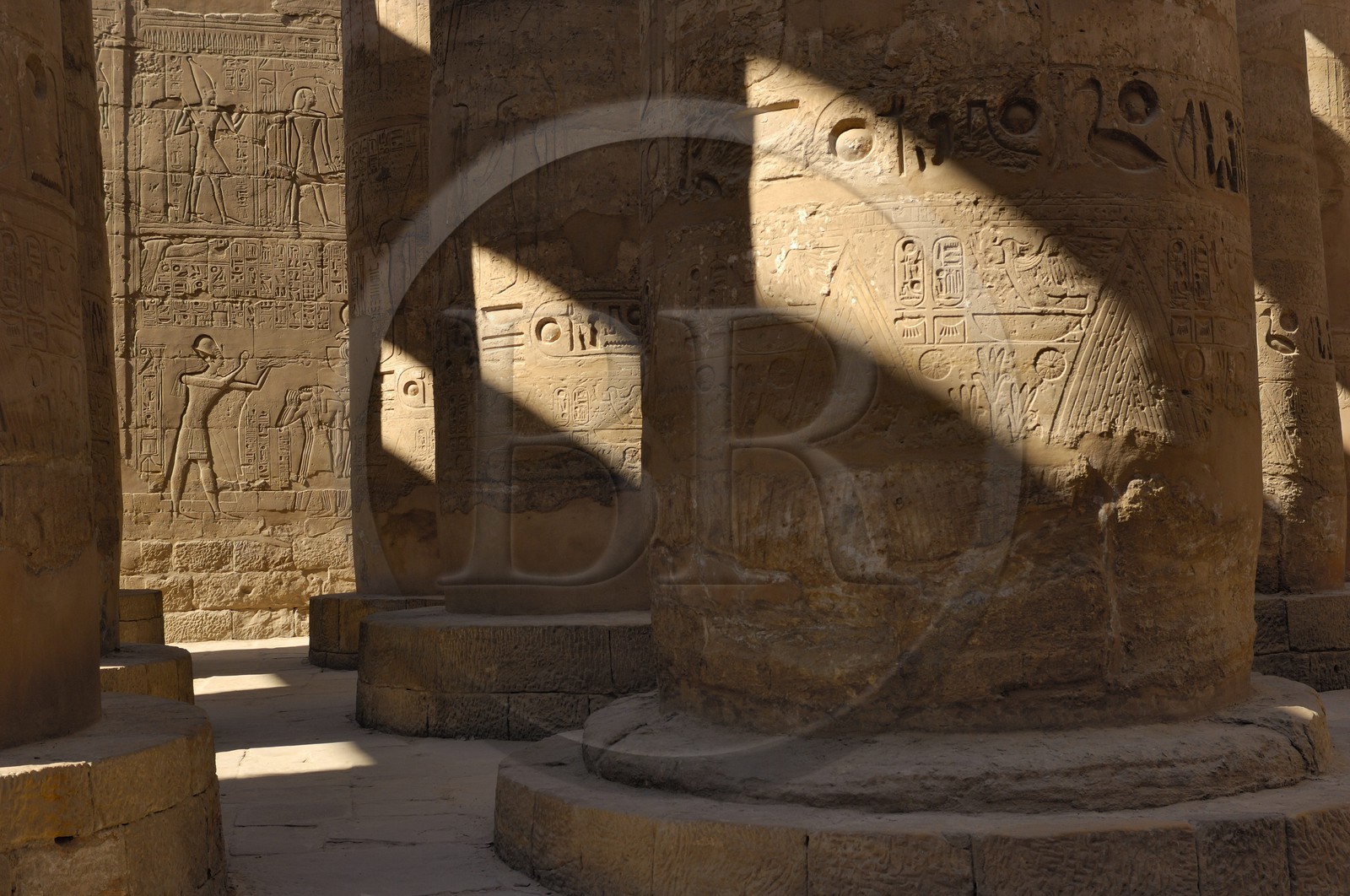 Egypt, Upper Egypt, Nile Valley, Luxor, Karnak Temple listed as World Heritage by UNESCO, Great Hall of Pillars