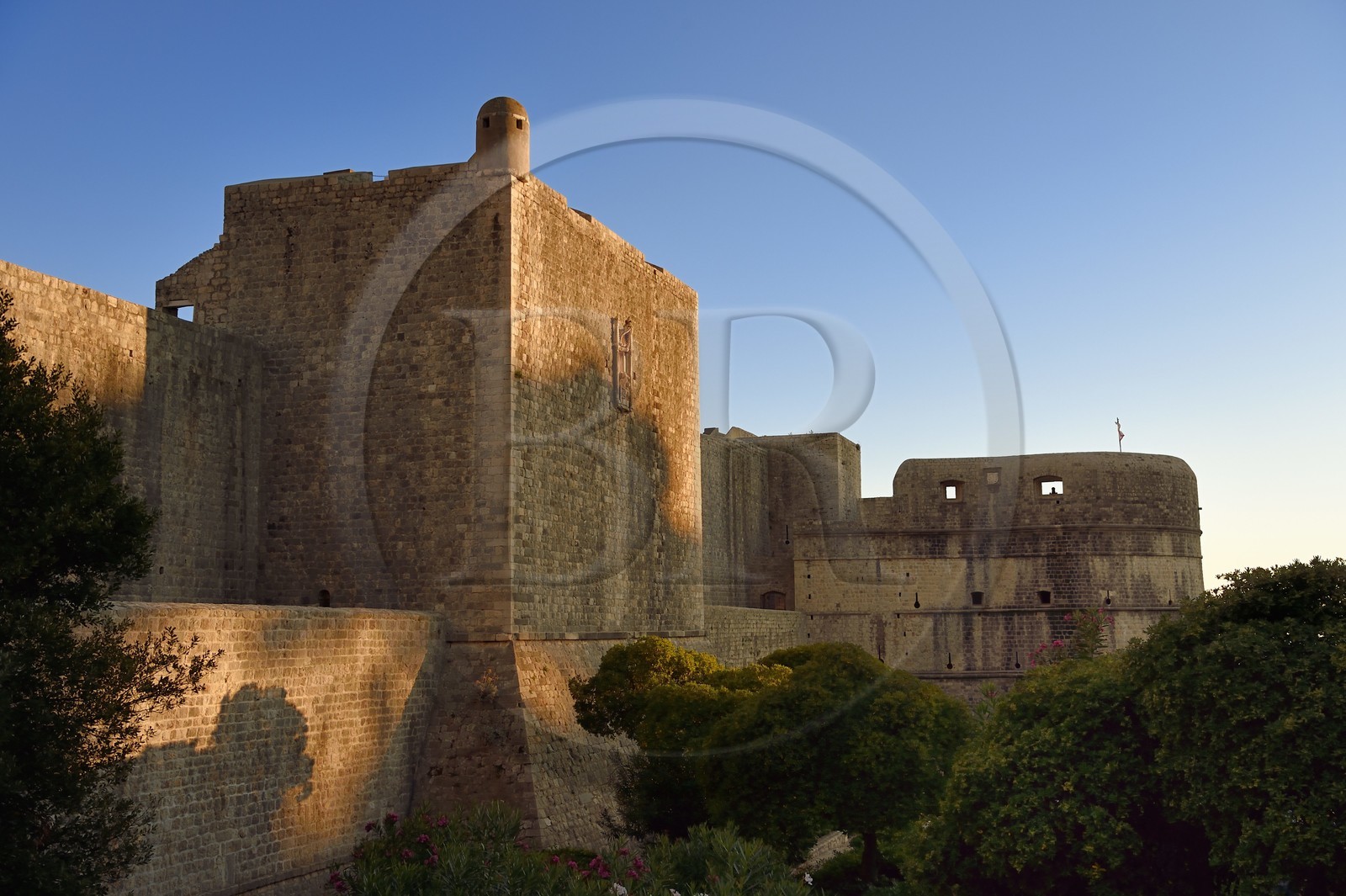 Croatia, Dalmatia, Dalmatian coast, Dubrovnik, Historic Centre listed as World Heritage by UNESCO, the ramparts on the sea side