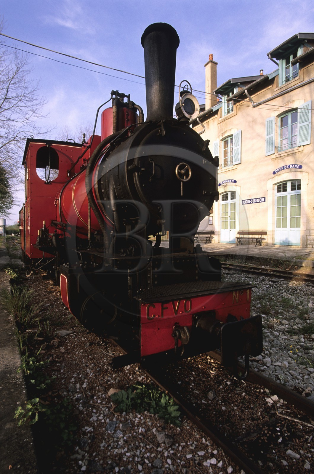 France, Cote d'Or, Bligny sur Ouche, tourist train of the Ouch valley