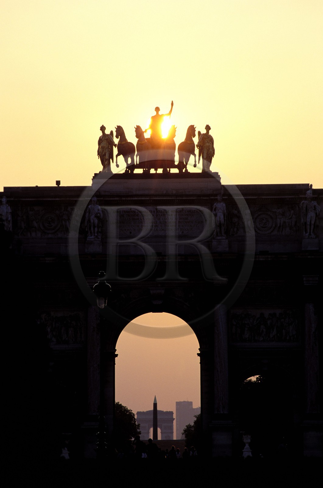 France, Paris (75), alignement du Carrousel du Louvre, de la Concorde et de l' Arc de Triomphe