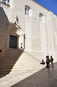 Croatia, Dalmatia, Dalmatian coast, Dubrovnik, Historic Centre listed as World Heritage by UNESCO, stairs of the Dominican convent (Dominikanski samostan)