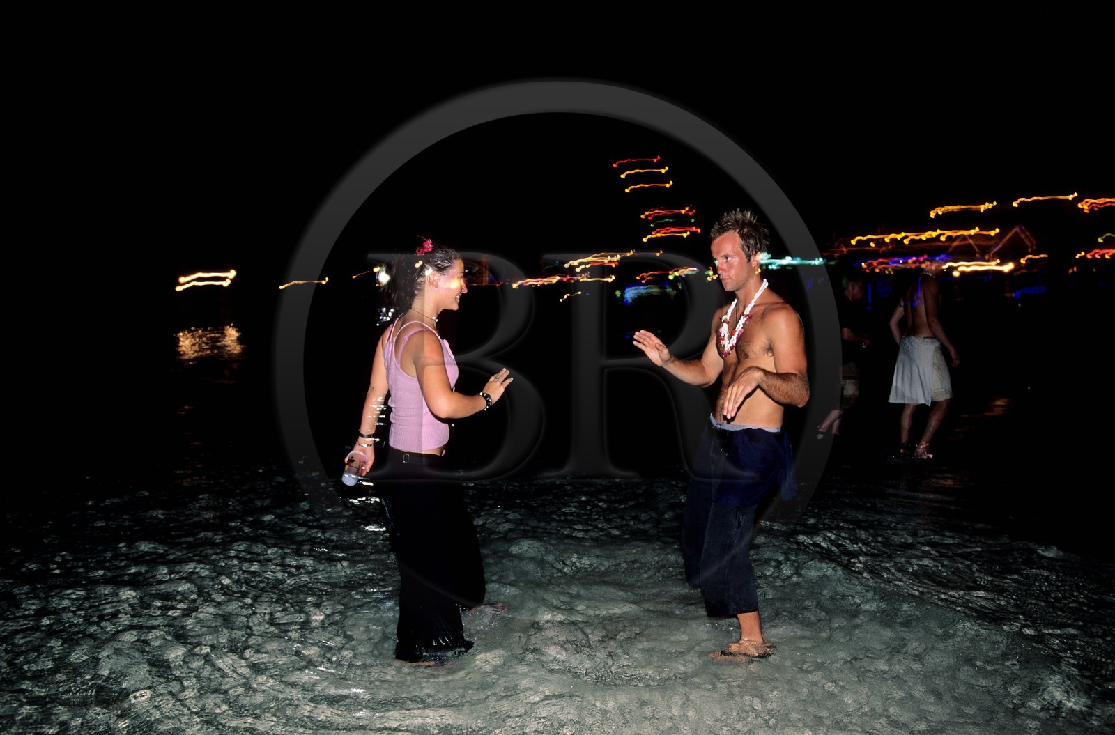 Thailand, Samui islands archipelago, Full Moon Party on Koh Pha-Ngan island, the party at night